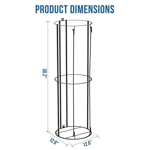 Metal rack dimensions showing height and width.