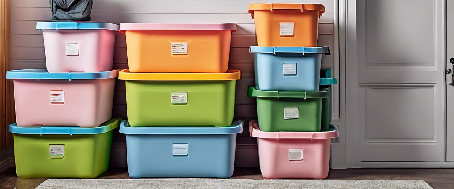 Plastic kids storage bins