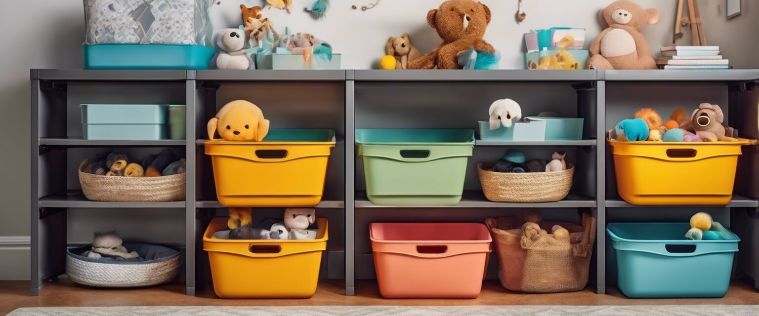 Stackable kids storage bins